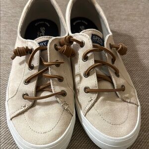 Sperry Cream Canvas Sneakers
